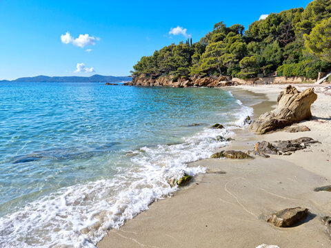 Beach in Lavandou, French Riviera