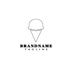 ice cream logo cartoon design icon vector illustration