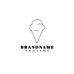 ice cream cone logo cartoon design icon illustration