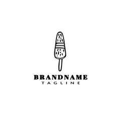 unique ice cream logo cartoon design icon vector illustration