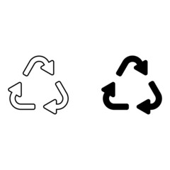 Recycle sign isolated on white background