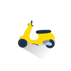 modern vespa motorcycle vector illustration