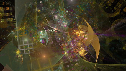 高解像度の抽象的でフラクタルな背景