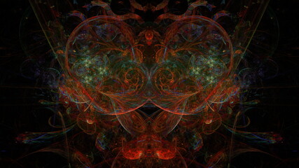 高解像度の抽象的でフラクタルな背景