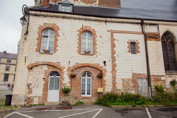 Fototapeta na wymiar Old townhouse in Montreuil sur Mer, Nord Pas de Calais, France