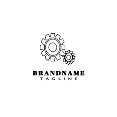 settings logo icon design template vector illustration