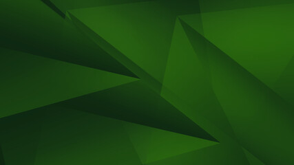 Abstract Green Background with Triangles