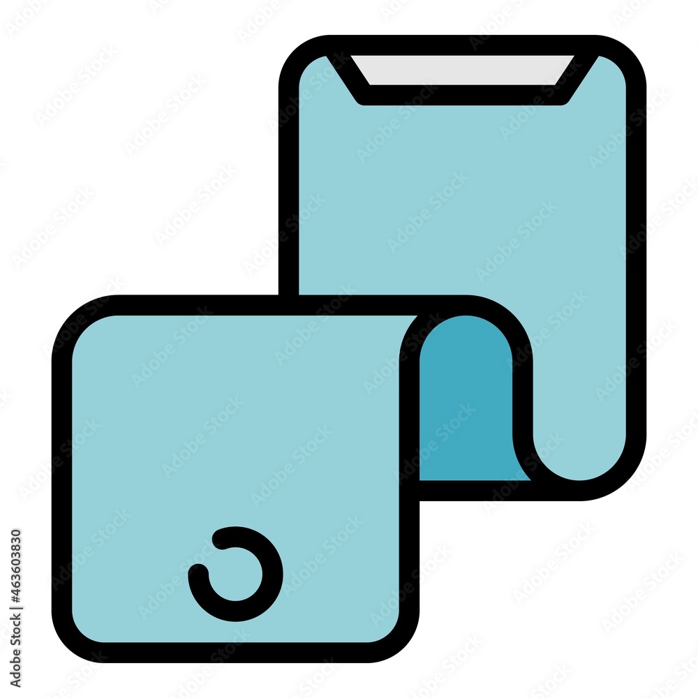 Poster flexible display icon. outline flexible display vector icon color flat isolated