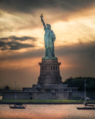 Statue Of Liberty NYC at sunset