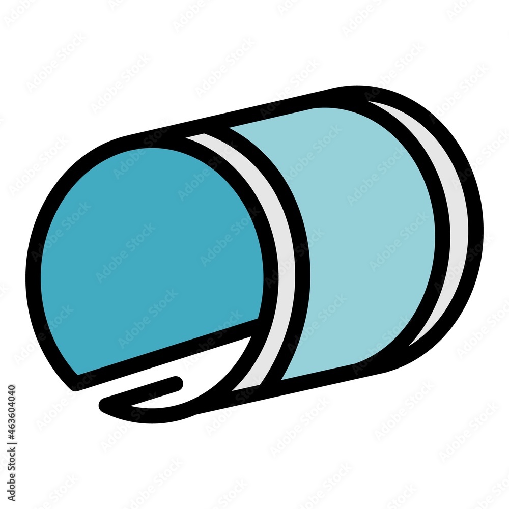Poster modern flexible display icon. outline modern flexible display vector icon color flat isolated