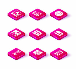 Set Old hourglass, Bull and bear of stock market, Trading courses, Stacks paper money cash, Mobile trading, Credit card, Bitcoin and Financial growth dollar icon. Vector