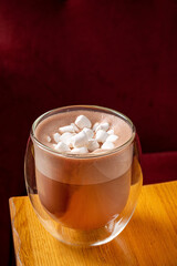 cacao with marshmallow on table