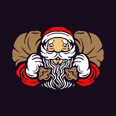 santa claus character celebrate of merry christmas and happy new year illustration