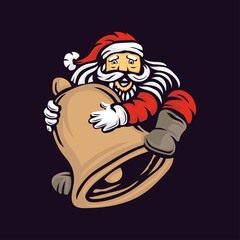 santa claus character celebrate of merry christmas and happy new year illustration