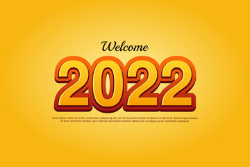 Obraz na płótnie Canvas 2022 new year background illustration
