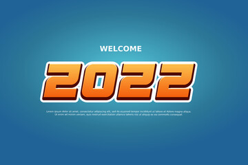 2022 new year background illustration