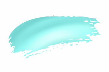 Modern Mint Liquid Curve Design Element Isolated on White Background. Creative Paintbrush Shape. Fluid Brush Stroke.