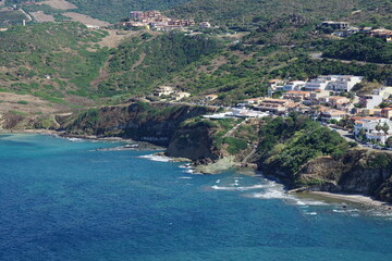View of the coastline near Castelsardo in Sardinia