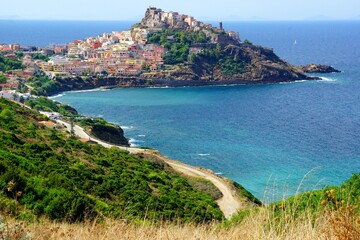Fototapeta na wymiar View of Castelsardo hamlet in Sardinia