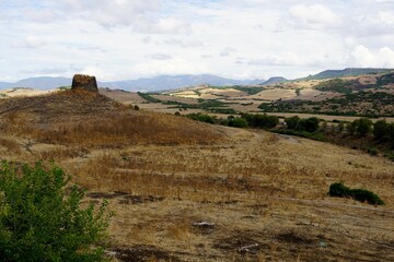 Fototapeta na wymiar countryside panorama near Valledoria in Sardinia