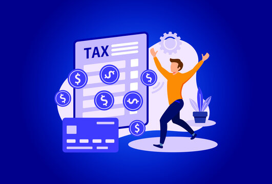 Tax return illustration exclusive design inspiration