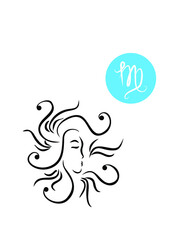 
The illustration - zodiac sign in the black color.
