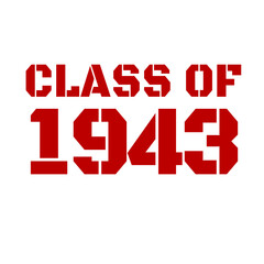 Classic of  1943 All original parts, 1943 birthday typography design