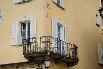 Ascona, Switzerland - October 09, 2021: Ascona town on Lake Maggiore in Ticino canton, Switzerland.