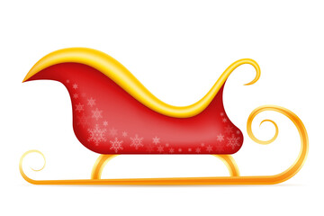 santa claus christmas sleigh vector illustration