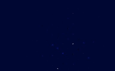 Dark BLUE vector template with crystals, triangles.