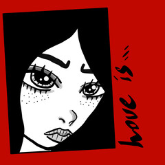 Manga style. Japanese cartoon Comic concept. Anime characters. Vector design for t-shirt graphics, banner, fashion prints, slogan tees, stickers, flyer, posters and other creative uses