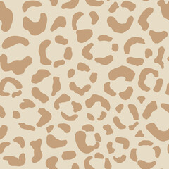 Seamless animal pattern with leopard dots. Creative wild texture for fabric, wrapping. Vector illustration