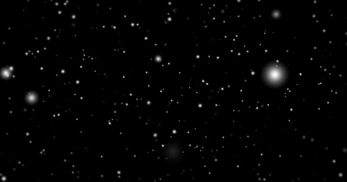 Real Snow, falling snow isolated on black transparent background background in 4K to be used for composing, motion graphics, Large and small snow snowflakes, Isolated falling snow, Alpha, Ethereal