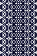 Geometric ethnic pattern seamless design for background or wallpaper. Ikat fabric pattern design concept. indian pattern fabric.black and white color patern.
