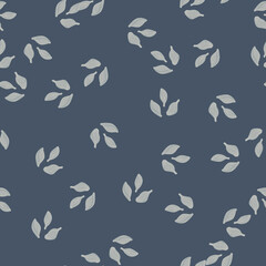 Seamless pattern cardamom on dark gray background. Cute plant sketch ornament. Random texture template for fabric.