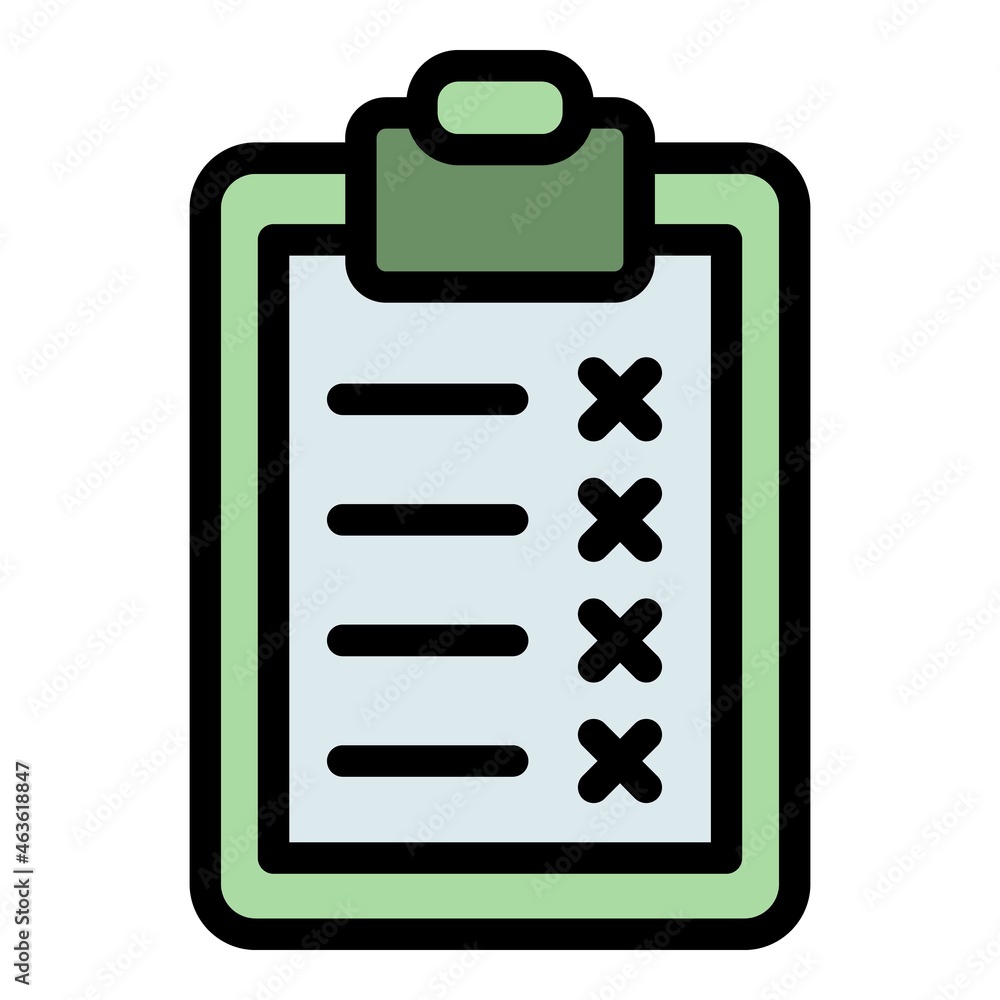 Poster no mark checkboard icon. outline no mark checkboard vector icon color flat isolated