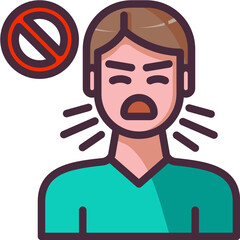 Cough  line icon