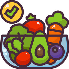 Vegetables line icon