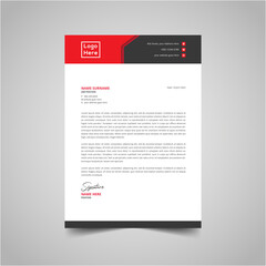 Professional business style letterhead design vector template a4 size