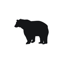 Obraz na płótnie Canvas illustration of shilhouette bear vector design