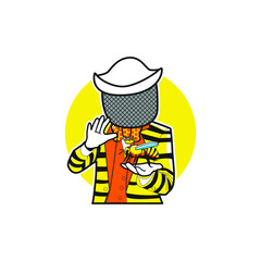 illustration of beekeeper vector design