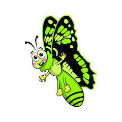 Illustration of cute butterfly vector design