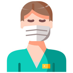Male Nurse  flat icon
