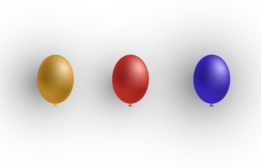Festive banner with balloons on a transparent background.	
