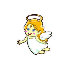 illustration of cute angel vector design