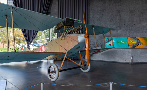 Krak&oacute;w, Poland - October 2, 2021: A picture of a Albatros B.IIa Trainer Plane inside the Polish Aviation Museum.