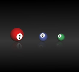Billiard balls vector.	
