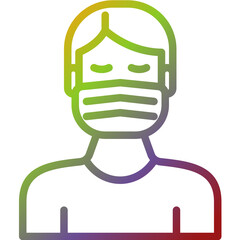 avoid crowds gradient icon