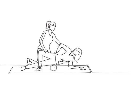 line art physical therapy session clip art preview