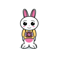 illustration of cute rabbit vector design